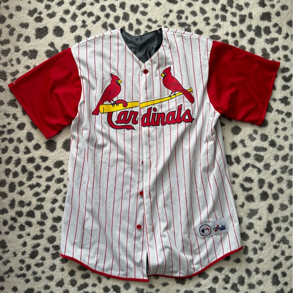 Men’s St Louis Cardinals Majestic Reversible Jersey - Size LG - Picture 1 of 16